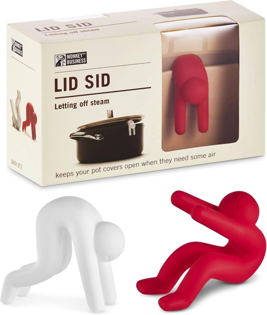 Lid Sid pot lid lifter prevents boiling over on stovetop